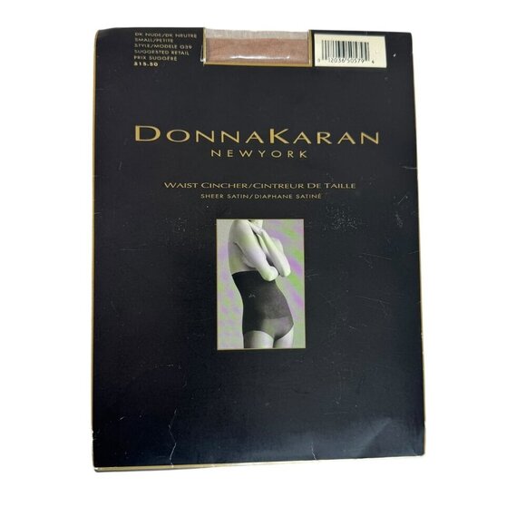 Donna Karan Waist Cincher Sheer Satin Control Shapewear Nude Size Small vintage - Picture 5 of 7